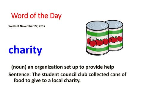 charity noun .